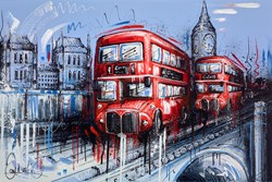 En Route V by Samantha Ellis - Original Painting on Box Canvas sized 36x24 inches. Available from Whitewall Galleries
